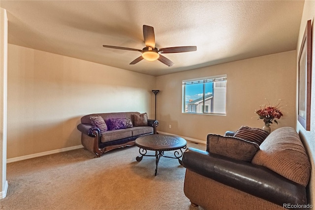 2459 Delicato Ct, Colorado Springs, CO 80921 - carpeted living room with a ceiling fan and baseboards