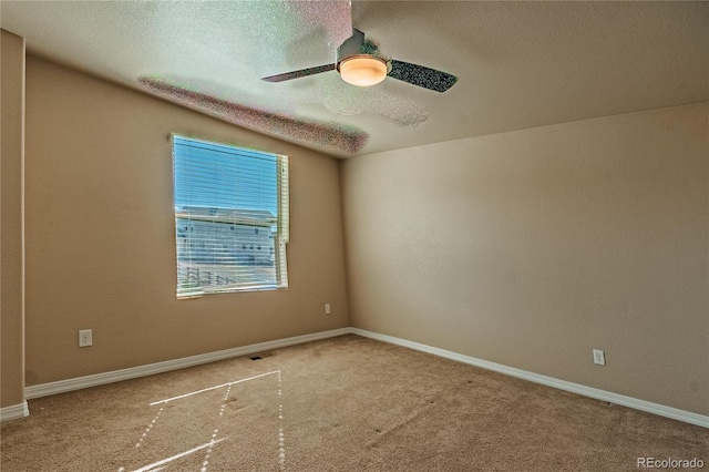 2459 Delicato Ct, Colorado Springs, CO 80921 - empty room with a ceiling fan, a textured ceiling, and carpet floors