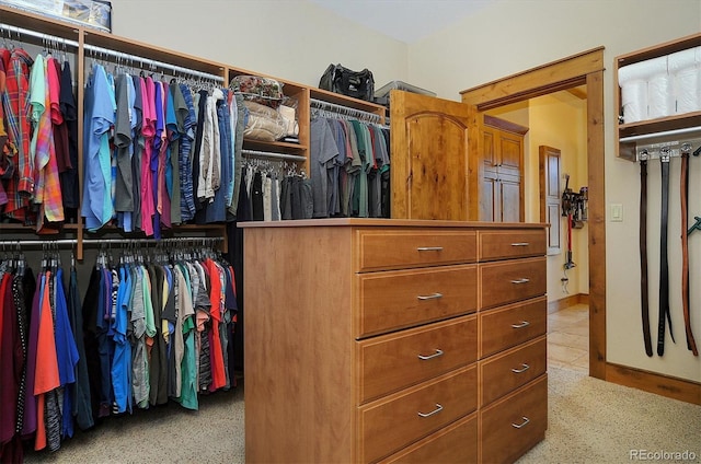 view of walk in closet