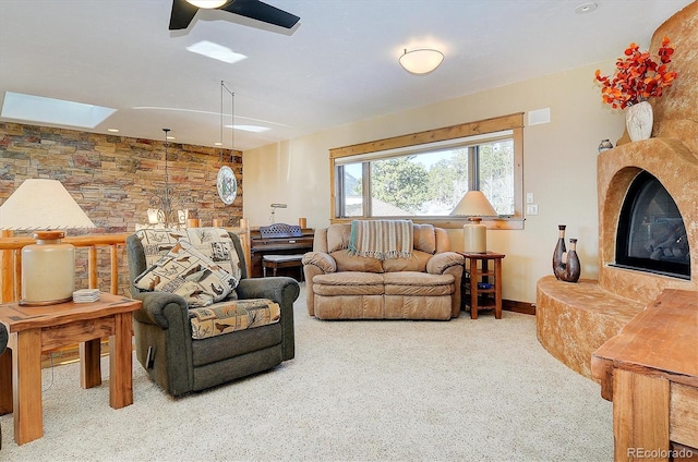 view of carpeted living room