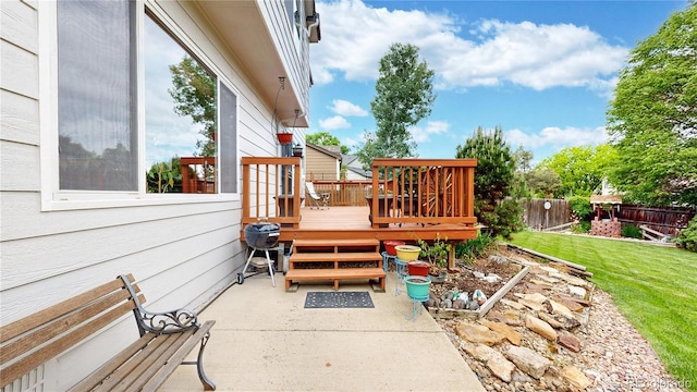 13307 Humboldt Dr, Thornton, CO 80241 - wooden deck featuring a patio area