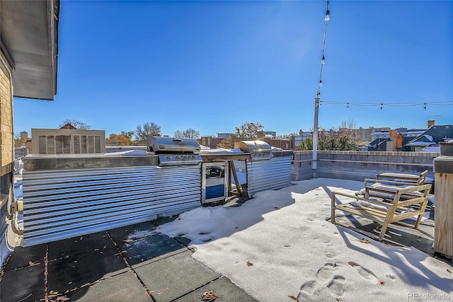 view of patio / terrace featuring area for grilling and grilling area