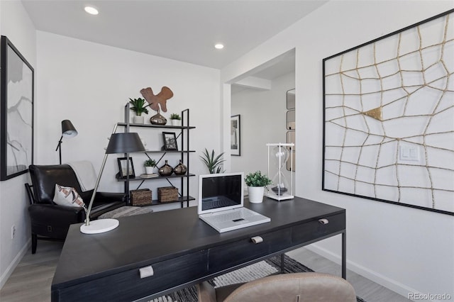 13326 Blue Amber Ct, Parker, CO 80134 - office space featuring wood finished floors and recessed lighting