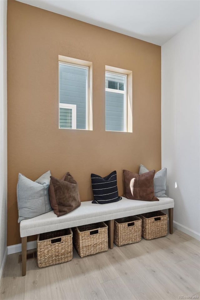 13326 Blue Amber Ct, Parker, CO 80134 - mudroom featuring wood finished floors and baseboards