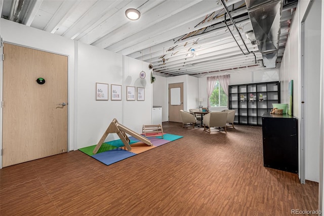 9406 Bross St, Arvada, CO 80007 - exercise area featuring wood finished floors