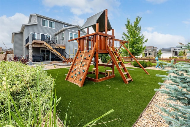 9406 Bross St, Arvada, CO 80007 - view of jungle gym with a yard