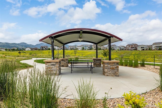9406 Bross St, Arvada, CO 80007 - surrounding community featuring a mountain view, a gazebo, and a residential view