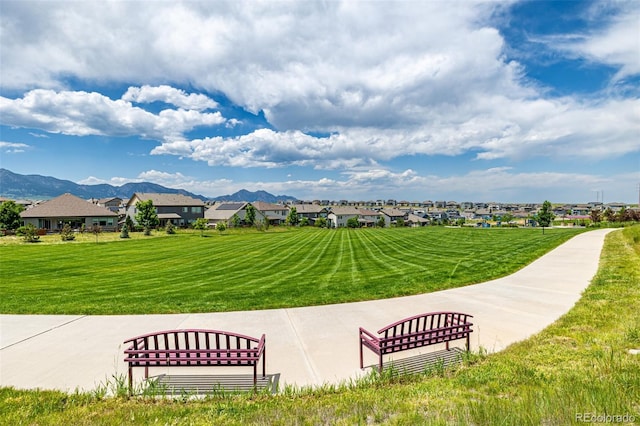 9406 Bross St, Arvada, CO 80007 - view of community featuring a mountain view, a yard, and a residential view