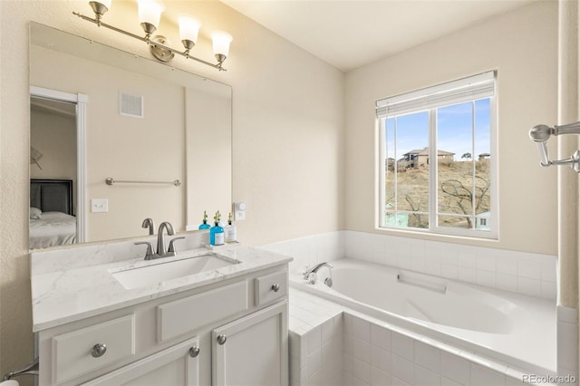 1431 Madison Ridge Hts Unit D, Colorado Springs, CO 80904 - full bathroom featuring a bath, vanity, and connected bathroom