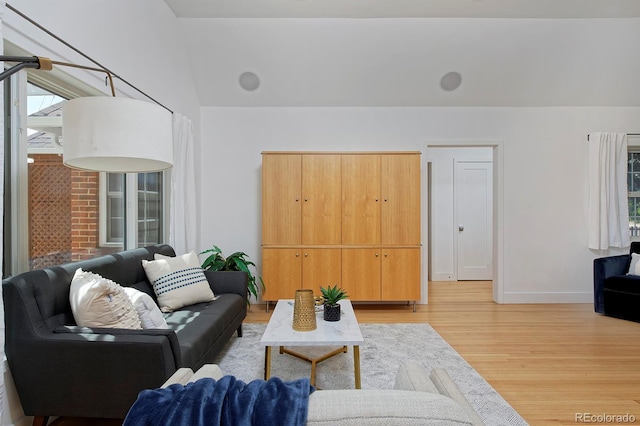 2500 Locust St, Denver, CO 80207 - living room with light wood-type flooring and baseboards