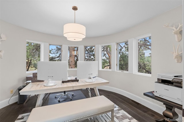 22454 Anasazi Way, Golden, CO 80401 - office area with plenty of natural light and dark wood-type flooring