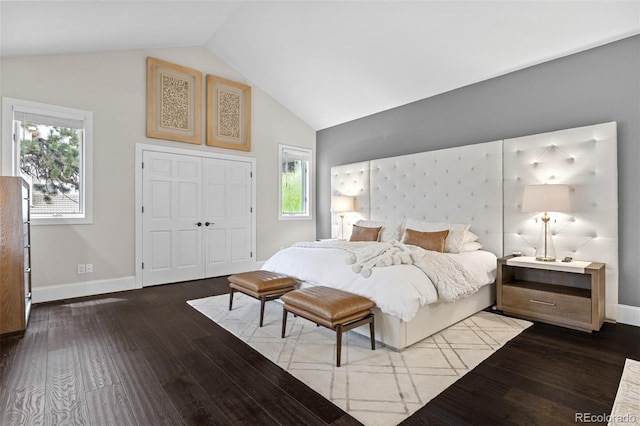 22454 Anasazi Way, Golden, CO 80401 - bedroom with vaulted ceiling and wood finished floors