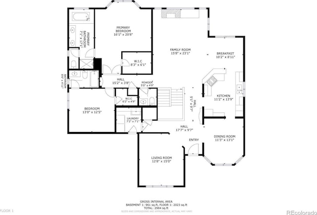 3802 Lee Cir, Wheat Ridge, CO 80033 - home floor plan