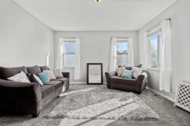 view of carpeted living room