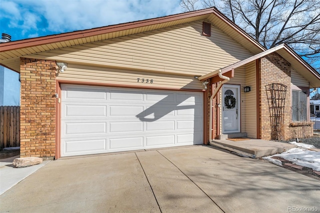 front facade featuring a garage