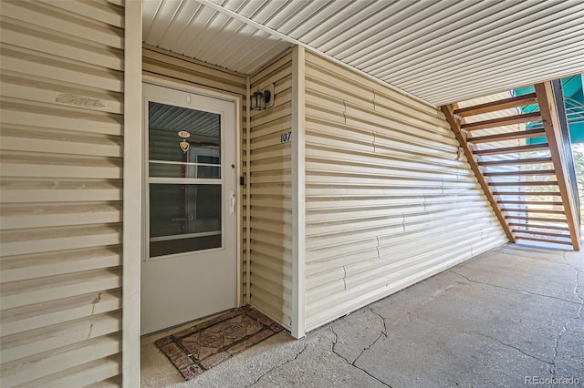 view of doorway to property