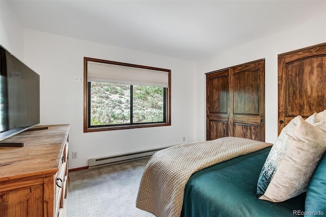 180 Nottingham Rd Unit C, Avon, CO 81620 - carpeted bedroom with baseboards and baseboard heating