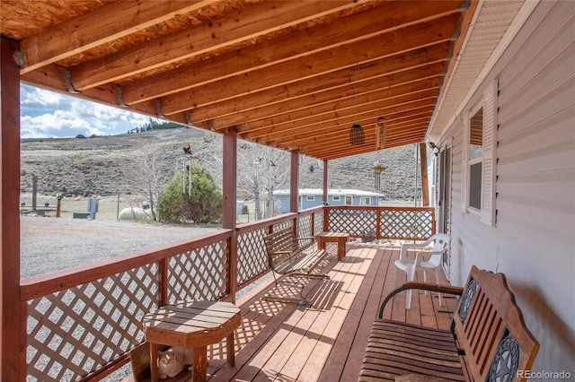 view of wooden terrace