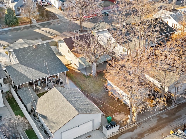 drone / aerial view with a residential view