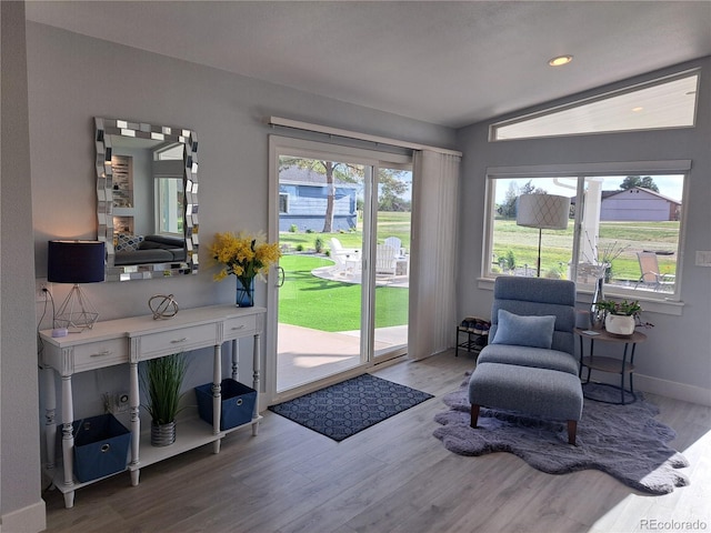 15945 Delta Ct, Brighton, CO 80603 - sitting room featuring light wood finished floors, baseboards, and recessed lighting
