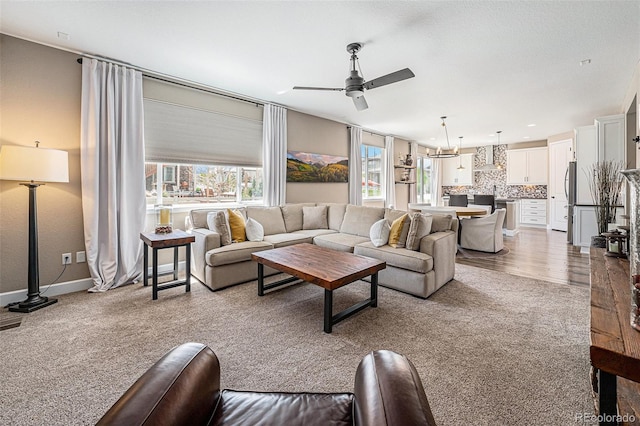3480 Mount Powell Dr, Broomfield, CO 80023 - living room with carpet flooring and ceiling fan