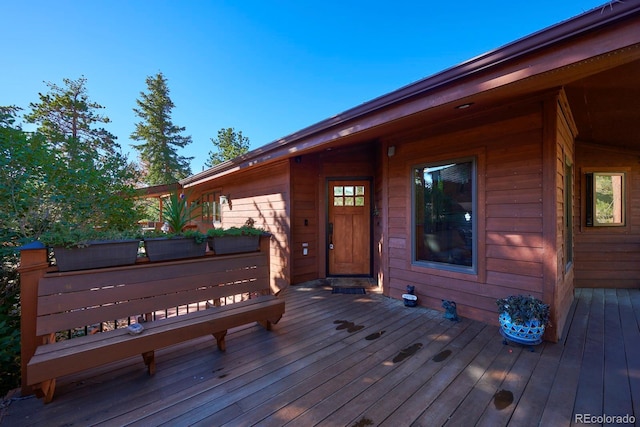 view of wooden deck