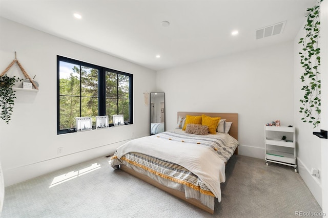 view of carpeted bedroom