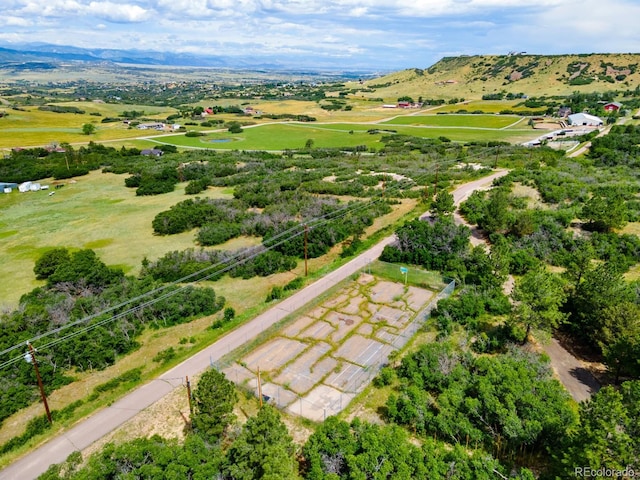 bird's eye view featuring a rural view