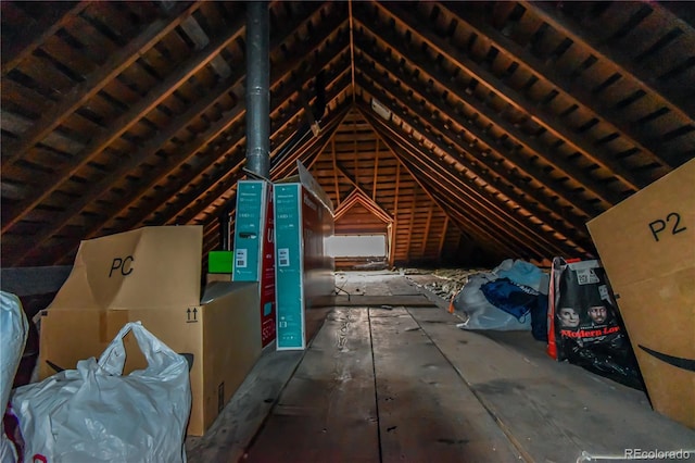 view of attic