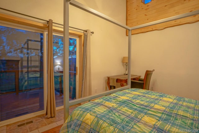 view of tiled bedroom