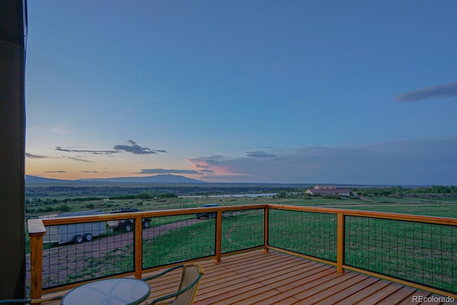 view of deck at dusk