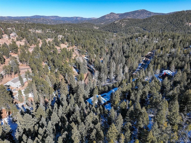 bird's eye view featuring a mountain view