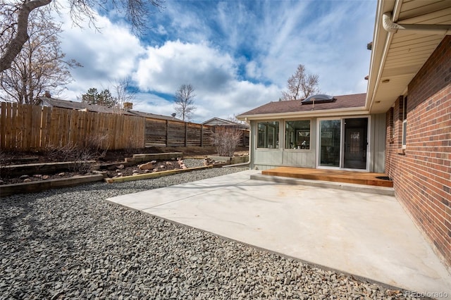 view of patio / terrace featuring a fenced backyard