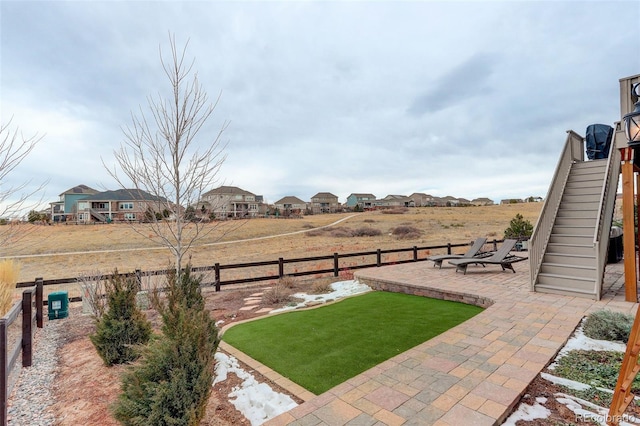 view of yard with a patio area