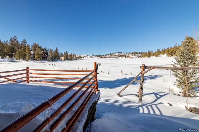 view of snowy yard