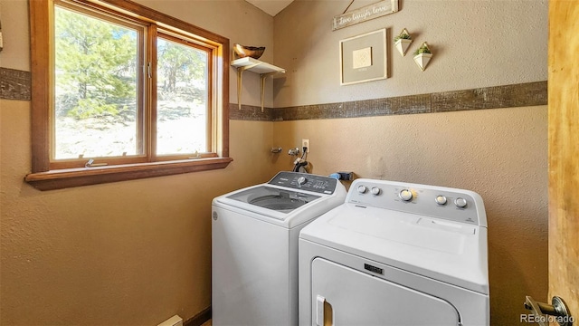 96 County Road 7, Fairplay, CO 80440 - laundry room featuring separate washer and dryer and laundry area