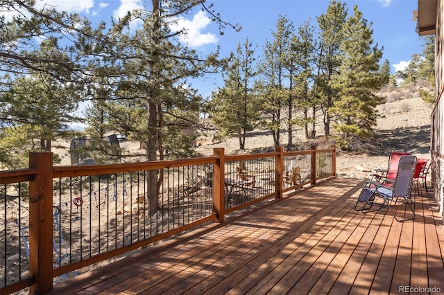 96 County Road 7, Fairplay, CO 80440 - view of wooden deck