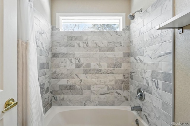 full bathroom featuring shower / tub combo