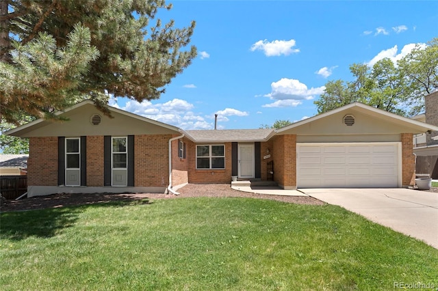 2964 S Akron St, Denver, CO 80231 - ranch-style house featuring an attached garage, driveway, and brick siding