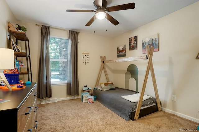 2964 S Akron St, Denver, CO 80231 - carpeted bedroom featuring baseboards and ceiling fan
