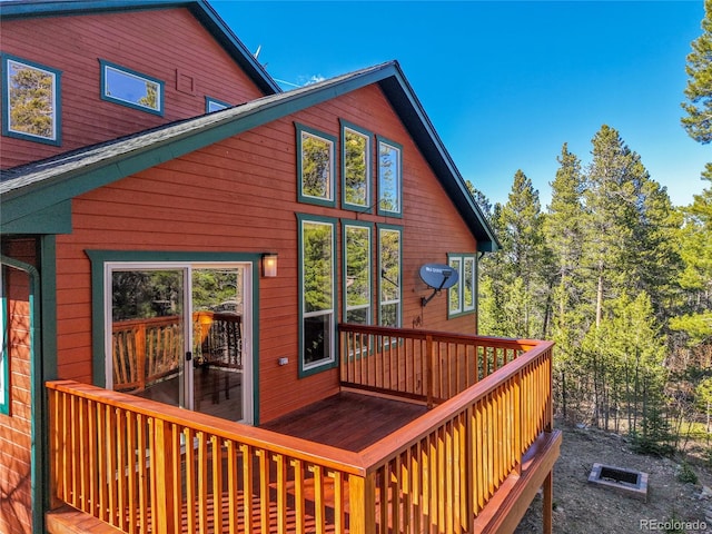 398 Mountain View Dr, Black Hawk, CO 80422 - back of property with a wooden deck