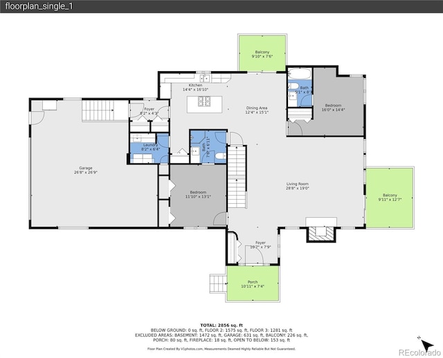 398 Mountain View Dr, Black Hawk, CO 80422 - property floor plan