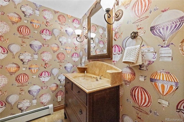 18 Club Ln, Littleton, CO 80123 - bathroom with vanity and baseboard heating