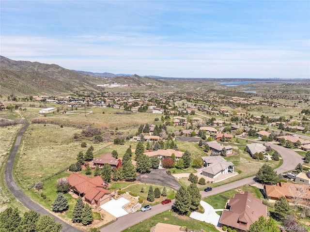 aerial view with a residential view