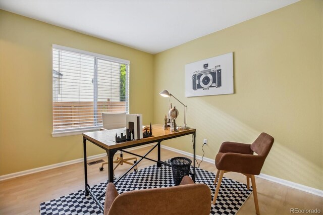 15597 E Dorado Ave, Centennial, CO 80015 - office featuring baseboards and light wood-type flooring