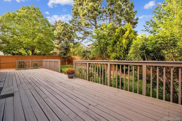 15597 E Dorado Ave, Centennial, CO 80015 - wooden deck featuring a fenced backyard