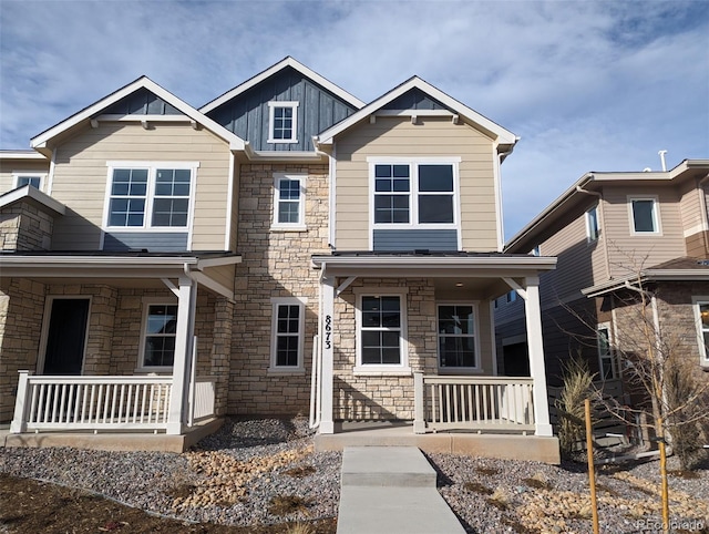 craftsman-style home featuring a porch