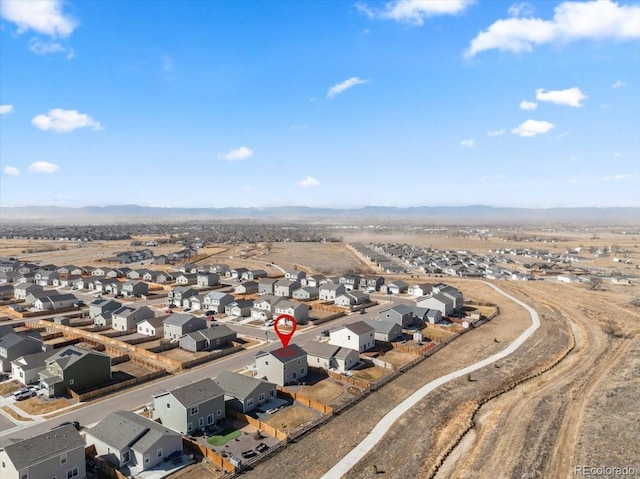 bird's eye view featuring a residential view