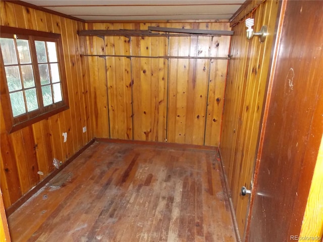 222 S Fairview St, Woodland Park, CO 80863 - empty room featuring wood-type flooring and wood walls