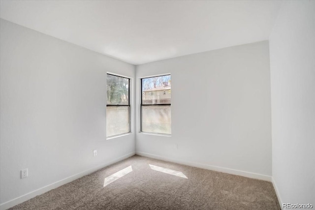 view of carpeted spare room